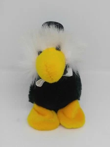 Vintage Nici Duck Bird Black White Yellow Stuffed Plush Made in Korea - Picture 1 of 6