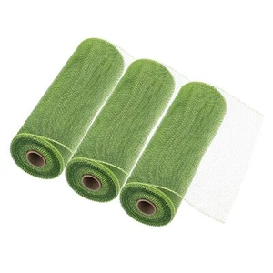 3pcs 10 Inch Poly Burlap Mesh for Wreath Decorative Mesh Fabric Ribbon 10 Yar... - Picture 1 of 7