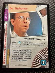 USPC The X-Files CCG - Premiere - MINT RARE Witness Card # 200 DR. OSBORNE - Picture 1 of 1