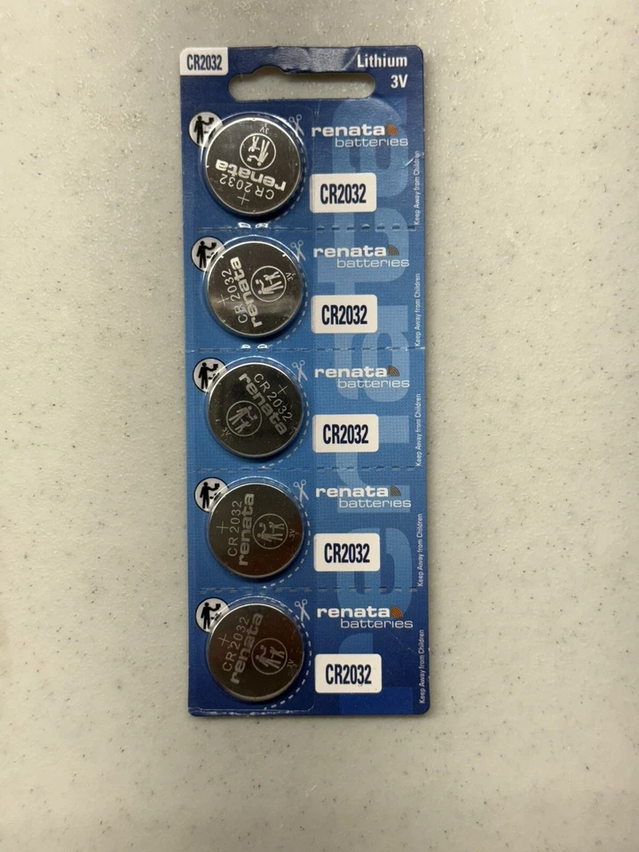 5 PACK RENATA CR2032 LITHIUM 3V BEST BEFORE 12/2031 FRESH FREE SHIPPING USA - Image 1 of 1