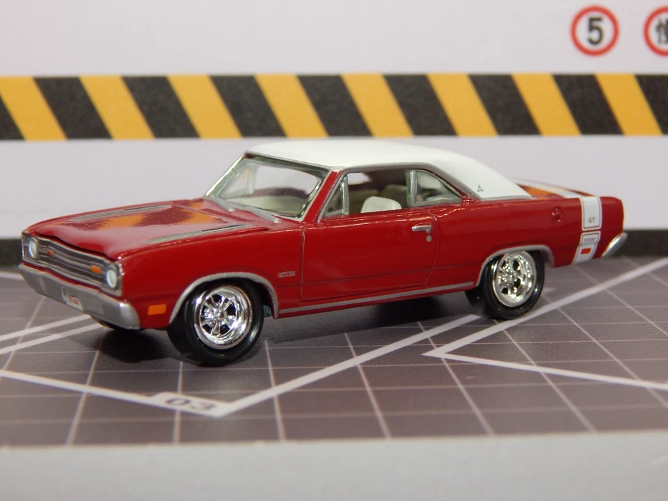 '70 1970 Dodge Dart GT Sport Maroon Red White Roof 1/64 Diorama Replica MINT - Image 1 of 4