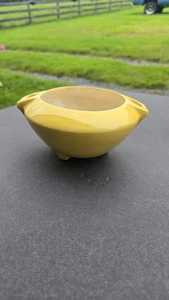 Vintage Carol gelb Keramik Schüssel 6,5" Fußgriff Atomic Mid Century Modern - Bild 1 von 7