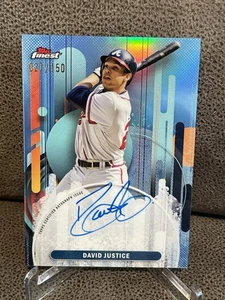 🔥David Justice 2025 Topps Finest On Card Auto Blue /150 Braves - Picture 1 of 6