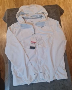 Nike Repel UV Windrunner Jacket (Packable) White/Grey (UPF 40+) - Size L - BNWT - Picture 1 of 10