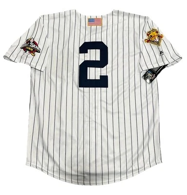 Derek Jeter 2001 New Yankees World Series Home White Jersey Men's Size Large - Image 1 of 4