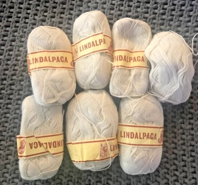 Vintage LINDALPACA Yarn Peruvian Color:  Partida (6) Skeins & (1) Partial - Image 1 of 4