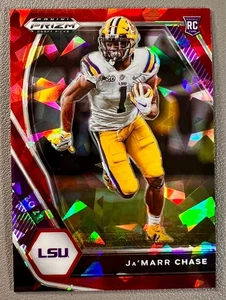 JaMarr Chase 2021 Panini Prizm Draft Picks Rookie RC Red Cracked Ice #112 LSU - Bild 1 von 10