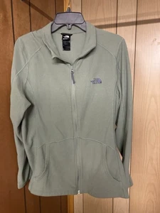 North Face Women XL Full zip Fleece jacket Sage Green  - Picture 1 of 7