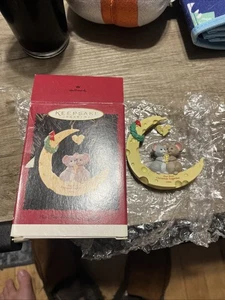 Vtg New 1996 Hallmark Keepsake Ornament Our 1st Christmas Together Mice in Moon - Picture 1 of 6
