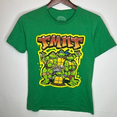 Nickelodeon TMNT Teenage Mutant Ninja Turtles Graphic T Shirt Green L Youth - Image 1 of 4