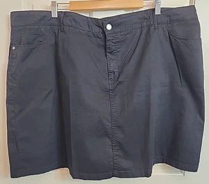 Croft & Barrow Black Skort Womens Size 24W 48x19.5 Stretch 5-Pocket 27-35289 - Picture 1 of 4