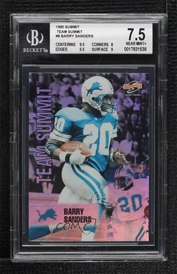 1995 Score Summit Team Summit Barry Sanders #9 BGS 7.5 HOF - Image 1 of 2