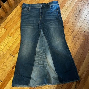 Neu mit Etikett American Eagle To the Floor Maxi-Jeansrock Übergröße 22 - Bild 1 von 2