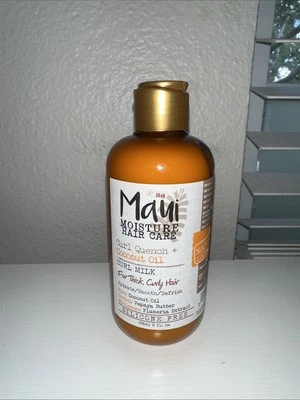 Maui Moisture Curl Quench + Coconut Oil Curl Milk For Curly Hair 8 Fl Oz New - Image 1 of 4