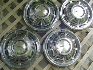 15 inch 1969 69 CHEVY CHEVROLET IMPALA HUBCAPS  WHEEL COVERS CENTER CAPS VINTAGE - Picture 1 of 23