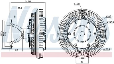 NISSENS 86146 Embrayage, ventilateur de radiateur pour SCANIA - Photo 1/4
