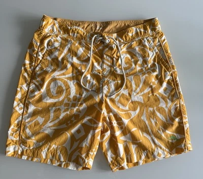 Tommy Bahama Relax Men’s Medium Yellow/White Tribal Print Swim Trunks Shorts - Image 1 of 4
