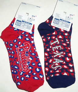 Philadelphia Phillies Texas Rangers Short Socks Ladies Mens MLB Baseball New - Picture 1 of 3