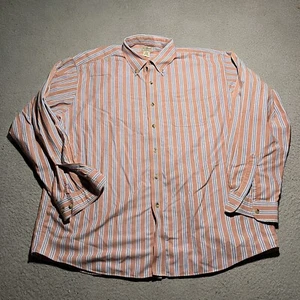 Camicia LL Bean uomo XL righe manica lunga bottoni cotone colorato preppy - Foto 1 di 10