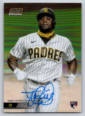 2021 Stadium Club Chrome AUTO Gold Refr #SCCAVJON Jorge Ona /50 (ref Y00456) - Image 1 of 2