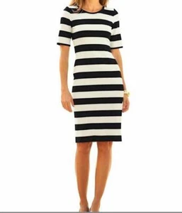 Jerseykleid Gr.40 schwarz weiß AMY VERMONT Wenz Blockstreifen Kleid edel NP109€ - Bild 1 von 5