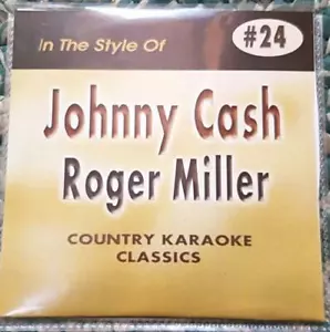 JOHNNY CASH & ROGER MILLER CDG KARAOKE COUNTRY CLASSICS CKC #24 CD+G - Imagen 1 de 2