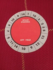 Willie Stargell Rare Vintage  Cadaco All Star Baseball Game Disc Card Pirates - Picture 1 of 2