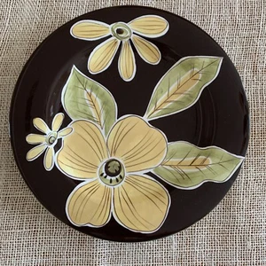 Laurie Gates CAFE MOKKA grün/gelb/braun 10" Teller - Bild 1 von 3