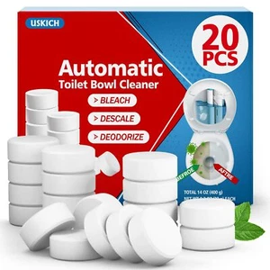 Toilet Bowl Cleaner Tablets 20 PACK Bathroom Automatic Toilet Tank Cleaners w... - Picture 1 of 6