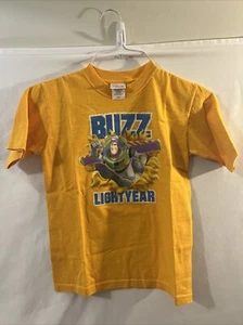 Disney Store BUZZ LIGHTYEAR T Shirt Youth Small Yellow - Picture 1 of 7