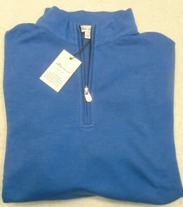 Peter Millar Quarter Zip Interlock Pullover Sweater NWT Small $125 Sail Blue - Picture 1 of 4