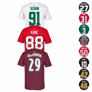 2017 NHL Reebok Official Premier Team Player Name & Number Jersey T-Shirt Men's - Picture 1 of 161