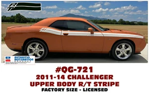 QG-721 2011 2012 2013 2014 DODGE CHALLENGER - UPPER R/T STRIPE DECAL LICENSED - Picture 1 of 1