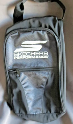 Skechers Performance Shoe Case Travel Accessory Pouch Black Handle Sports Bag - Image 1 of 4
