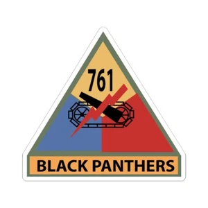 Kiss-Cut Stickers - Army - 761st Tank Battalion SSI w Name Tape - Picture 1 of 3