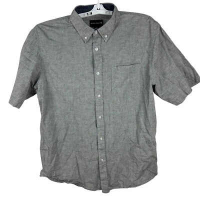 Ocean Current Mens Short Sleeve Button-Up Shirt Size XL Gray Cotton - Image 1 of 4