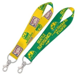 SEATTLE SUPERSONICS 2 SIDED LANYARD KEYCHAIN 1" WIDTH 8" LENGTH W/ CLASP NBA - Picture 1 of 1