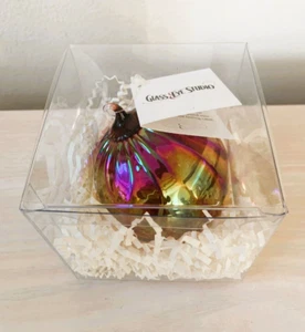 Glass eye studio blown glass witch’s Ball 3” in Box with label - Picture 1 of 9