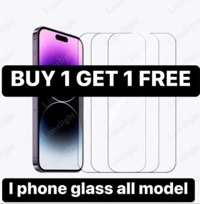 I Phone SCREEN PROTECTOR iPhone 14 13 12 11 PRO MAX Mini XR XS  XR X 8,7,6 - Image 1 of 4
