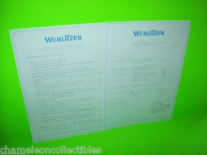 Máquina expendedora Wurlitzer vintage estacionaria y hoja de precio original 1981 - Imagen 1 de 2