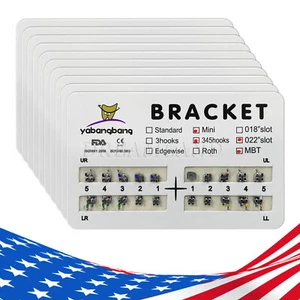 USA Dental Kieferorthopädische Brackets Zahnspange Mini MBT 022 Haken 3-4-5 - Bild 1 von 12