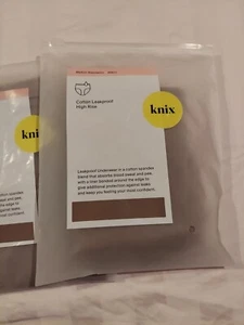 Knix Cotton Leakproof High Rise Underwear Xtra Small Mushroom X2 - Picture 1 of 5