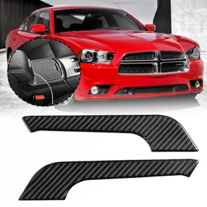 Portavasos de fibra de carbono para Dodge Charger 2011-14 panel lateral cubierta interior moldura - Imagen 1 de 11