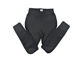Mud Pie schwarze gerippte Legging Damen kleine Streetwear akzentuiert Wade elastisch GUC - Bild 1 von 6