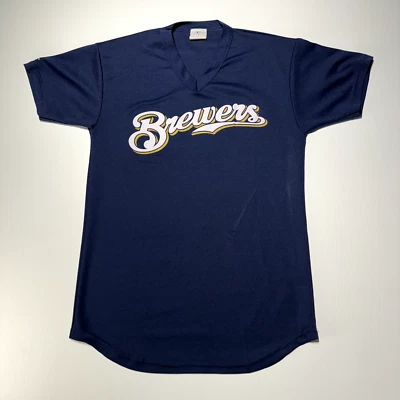 Majestic Jersey Vintage Milwaukee Brewers Mediano Hecho en EE. UU. MLB Años 90 Mediano Foto 1 de 4