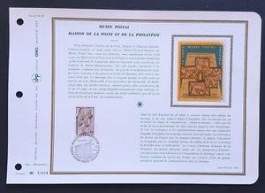 Feuillet DAP 1er jour 128 Soie 1973 Musée Postal Maison Poste & de Philatélie - Picture 1 of 1