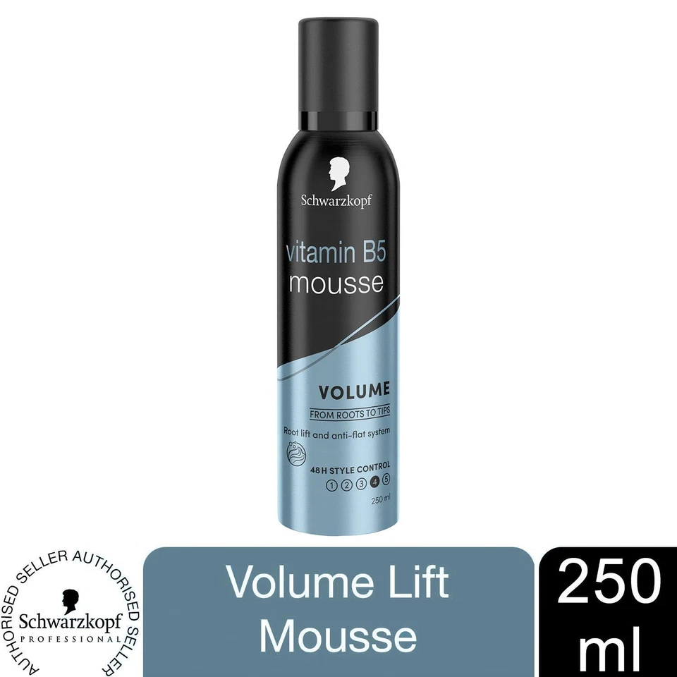 Mousse de sujeción extra fuerte Schwarzkopf Volume Lift 48H, 250 ml, 1 paquete, 2 paquetes o 3 paquetes