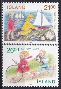 Iceland 1989 Yvert 654/55 Europe CEPT MNH VF - Picture 1 of 1