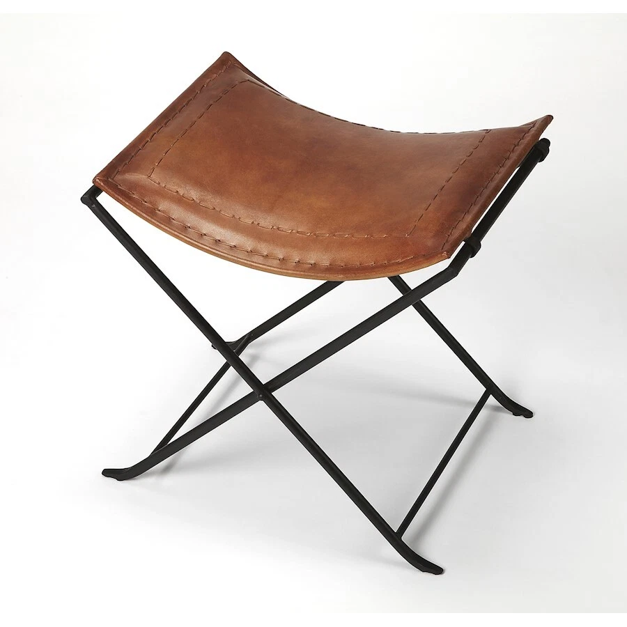 Butler Melton Stool, Brown Leather - 3722344 - Image 1 of 1