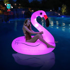 Inflatable Flamingo Pool Floats with Lights,  Solar Powered Flamingo Swim Tube R